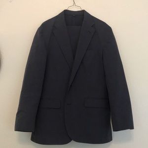 Navy blue J Crew unstructured suit